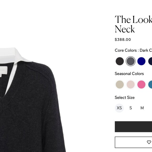 Brochu Walker Layered V Neck Medium RETAIL $388 Wool & Cashmere ECO FRIENDLY - Picture 6 of 10